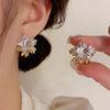 1 Pair Simple Style Flower Plating Copper Ear Studs