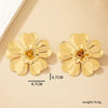 1 Pair Simple Style Flower Plating Alloy Ear Studs