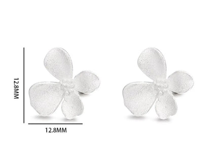 1 Pair Simple Style Flower Plating Sterling Silver Gold Plated Ear Studs