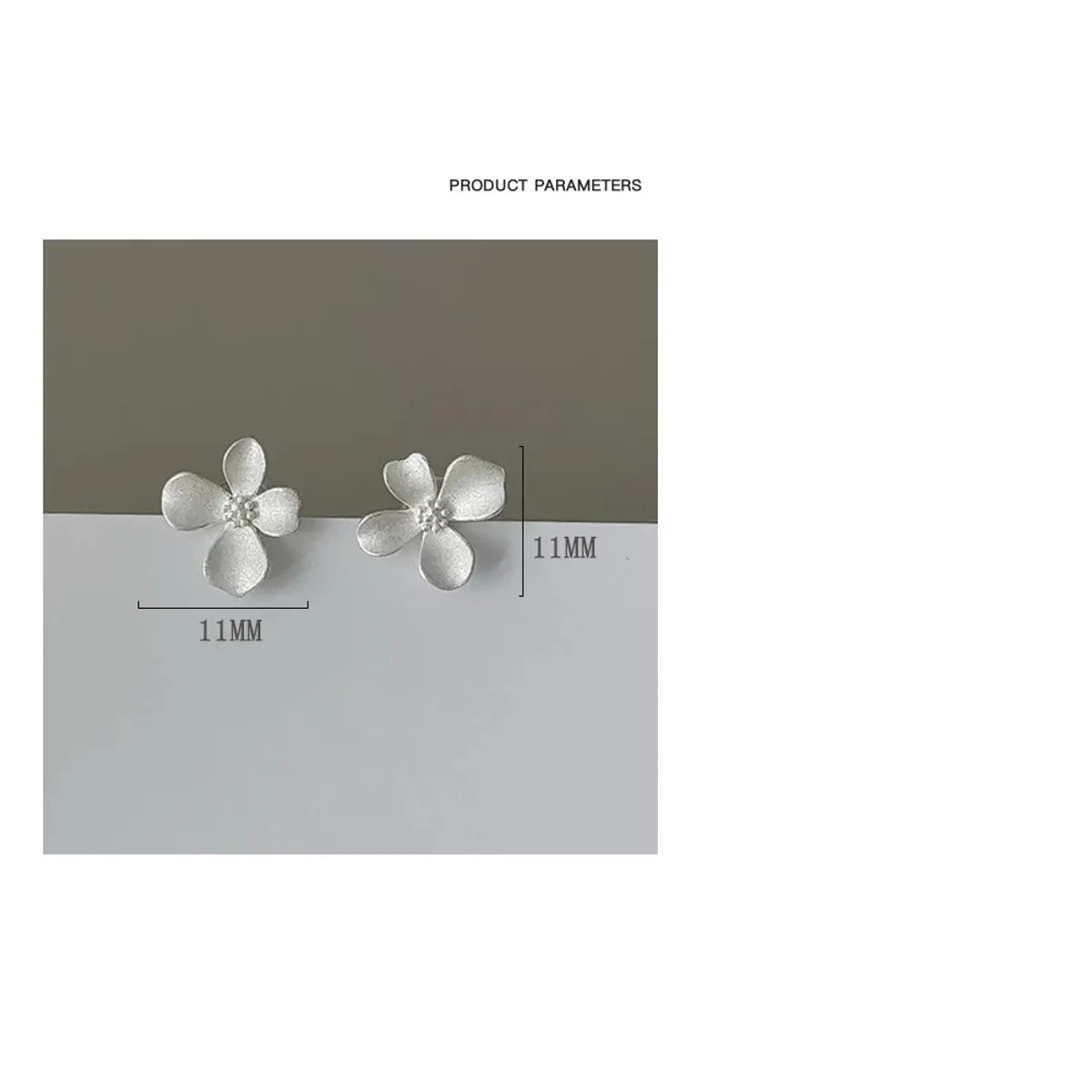 1 Pair Simple Style Flower Sterling Silver Ear Studs