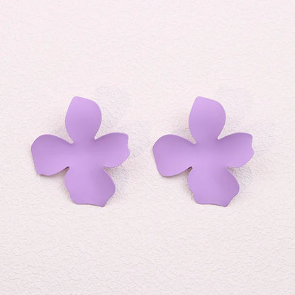 1 Pair Simple Style Flower Stoving Varnish Alloy Ear Studs