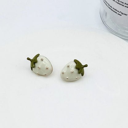 1 Pair Simple Style Fruit Alloy Enamel Women'S Ear Studs