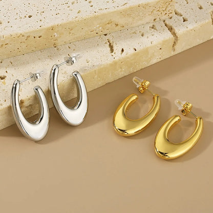 1 Pair Simple Style Geometric 304 Stainless Steel 18K Gold Plated Earrings Ear Studs