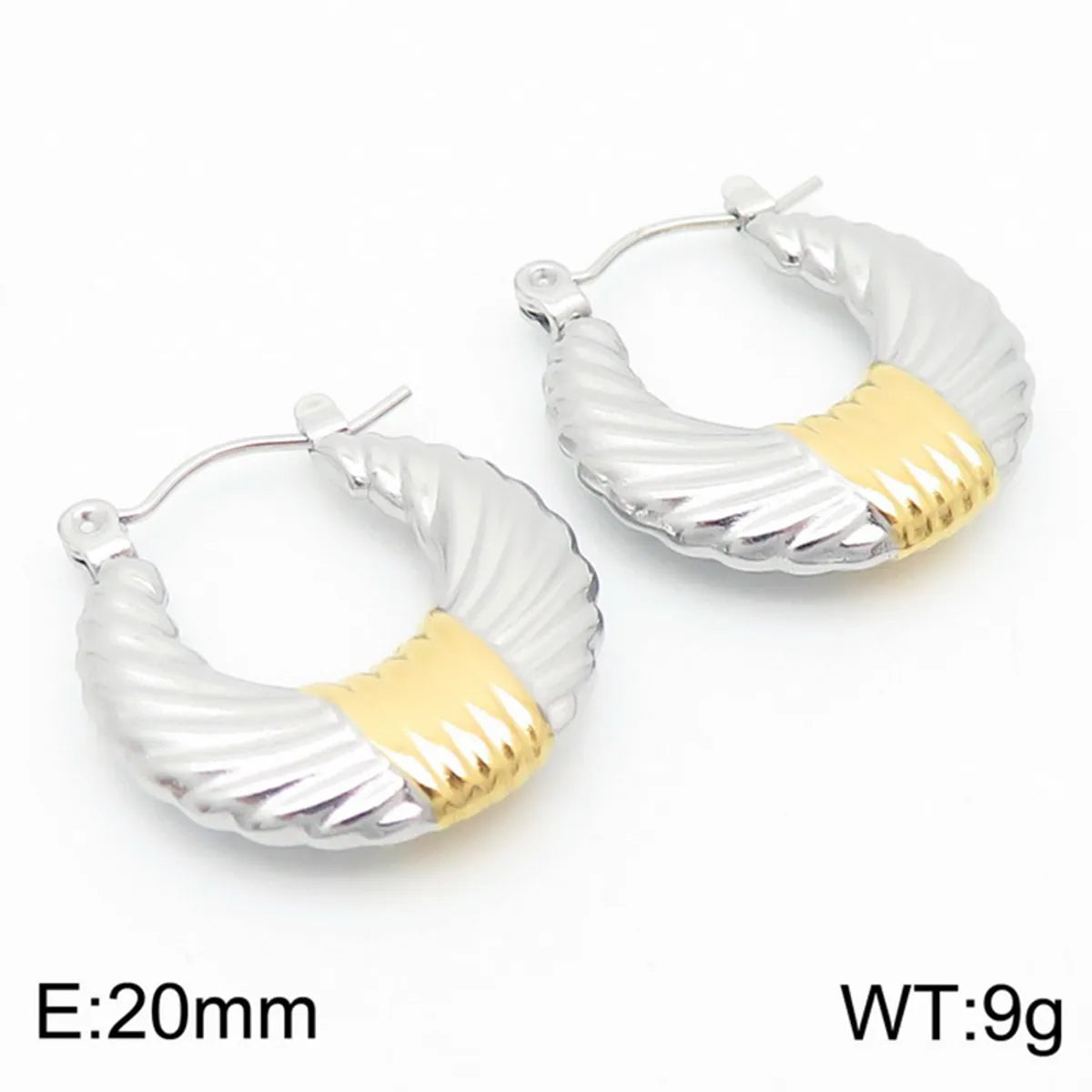 1 Pair Simple Style Geometric 304 Stainless Steel 18K Gold Plated Earrings