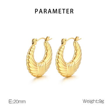 1 Pair Simple Style Geometric 304 Stainless Steel 18K Gold Plated Earrings