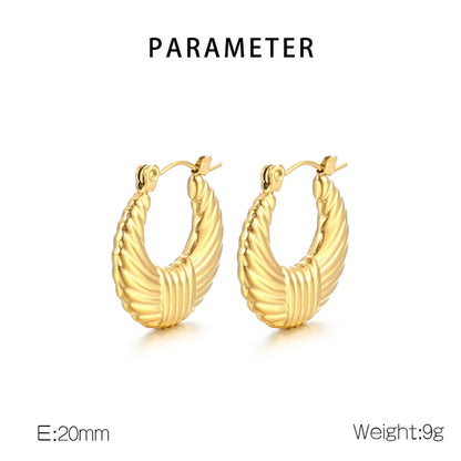 1 Pair Simple Style Geometric 304 Stainless Steel 18K Gold Plated Earrings