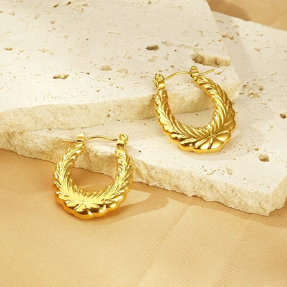 1 Pair Simple Style Geometric 304 Stainless Steel 18K Gold Plated Earrings