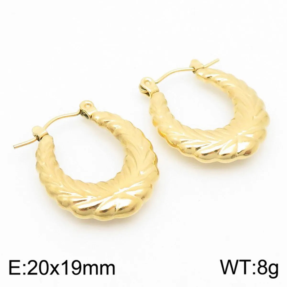 1 Pair Simple Style Geometric 304 Stainless Steel 18K Gold Plated Earrings