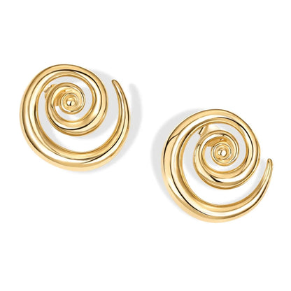 1 Pair Simple Style Geometric Alloy 18K Gold Plated Ear Studs