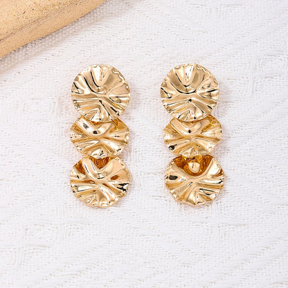 1 Pair Simple Style Geometric Alloy Drop Earrings