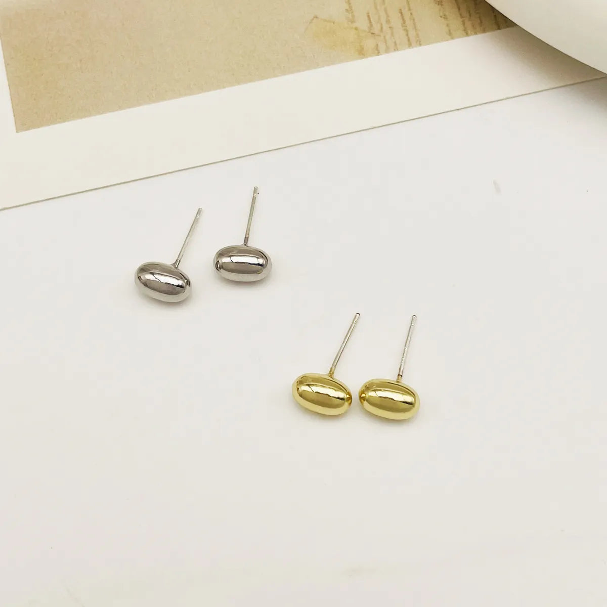 1 Pair Simple Style Geometric Artificial Pearl Alloy Ear Studs