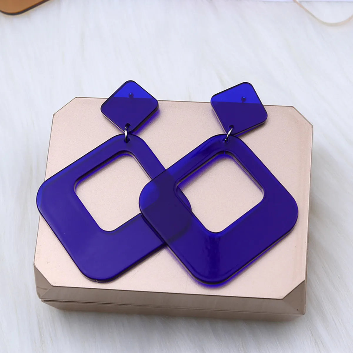 1 Pair Simple Style Geometric Arylic Stoving Varnish Women'S Drop Earrings