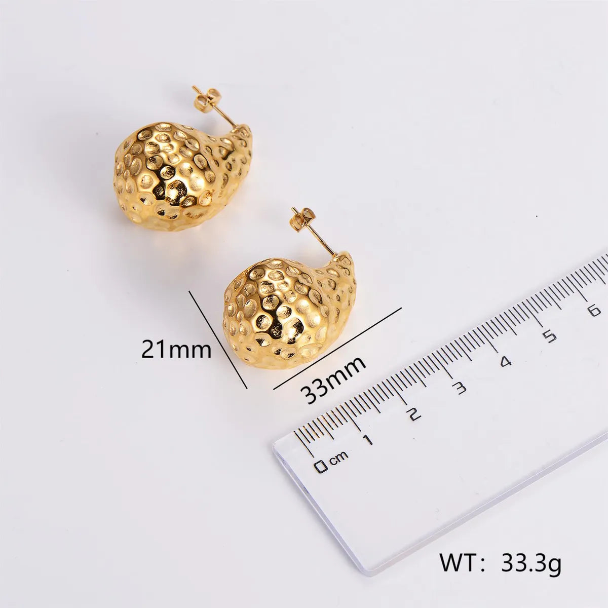 1 Pair Simple Style Geometric Asymmetrical Stainless Steel 18k Gold Plated Ear Studs