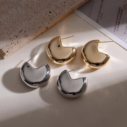 1 Pair Simple Style Geometric Copper 18k Gold Plated Ear Studs