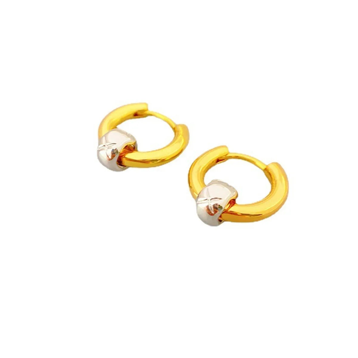 1 Pair Simple Style Geometric Copper 18K Gold Plated Earrings