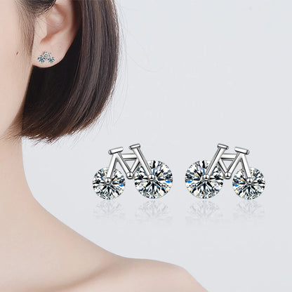 1 Pair Simple Style Geometric Copper Plating Zircon Ear Studs