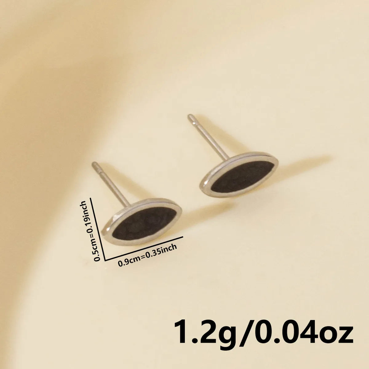 1 Pair Simple Style Geometric Eye 304 Stainless Steel Ear Studs