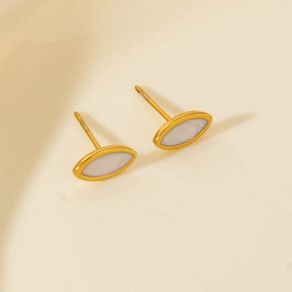 1 Pair Simple Style Geometric Eye 304 Stainless Steel Ear Studs