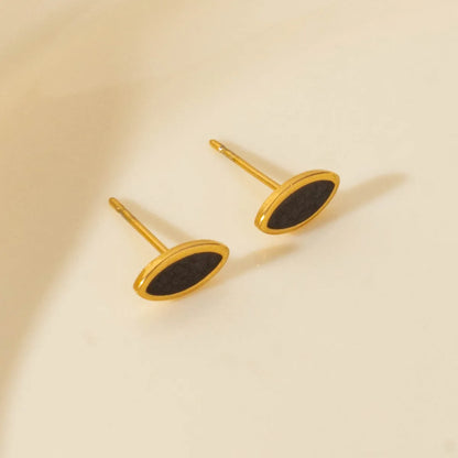 1 Pair Simple Style Geometric Eye 304 Stainless Steel Ear Studs