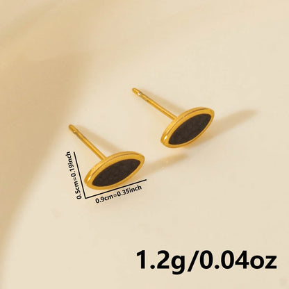 1 Pair Simple Style Geometric Eye 304 Stainless Steel Ear Studs