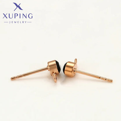 1 Pair Simple Style Geometric Eye Enamel Plating Copper 18K Gold Plated Ear Studs