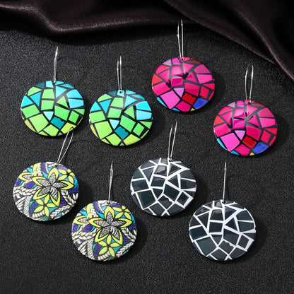 1 Pair Simple Style Geometric Flower Arylic Women's Drop Earrings