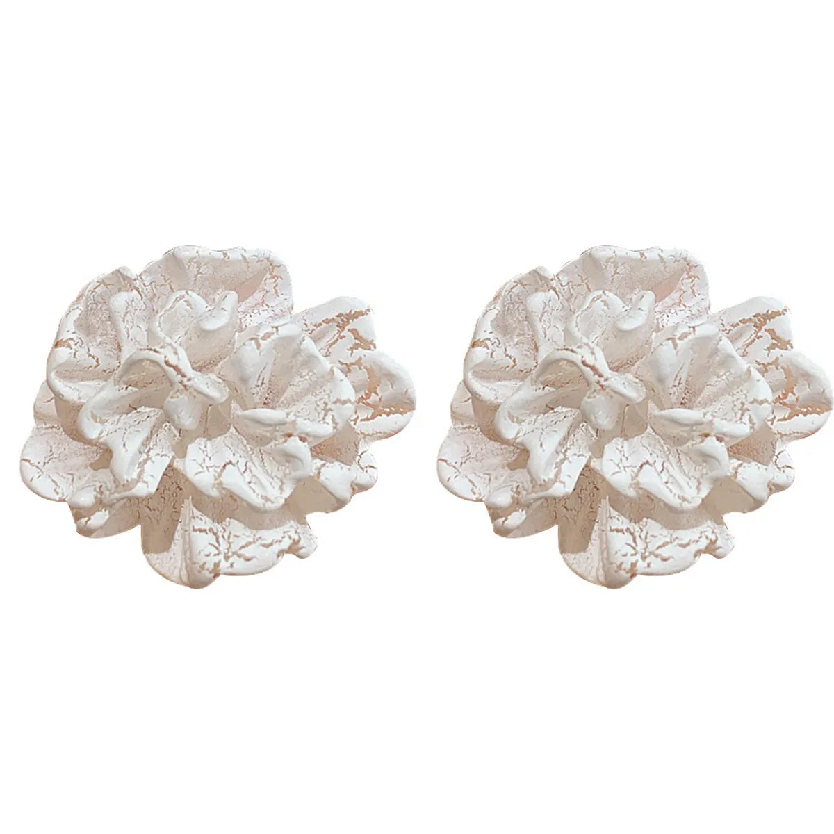 1 Pair Simple Style Geometric Flower Plating Alloy Drop Earrings