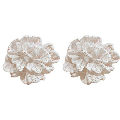 1 Pair Simple Style Geometric Flower Plating Alloy Drop Earrings