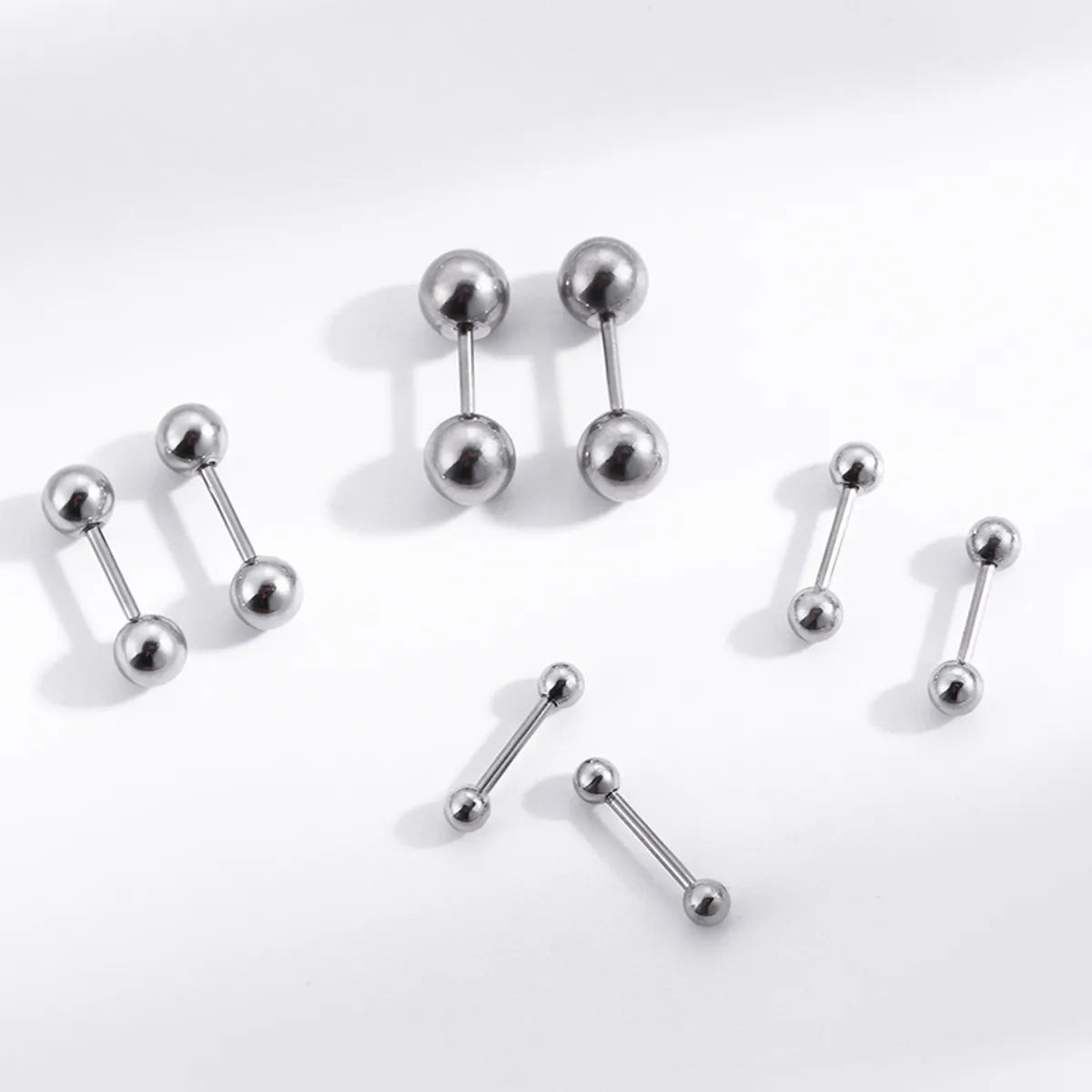 1 Pair Ear Cartilage Rings & Studs Simple Style Geometric 316 Stainless Steel  Plating