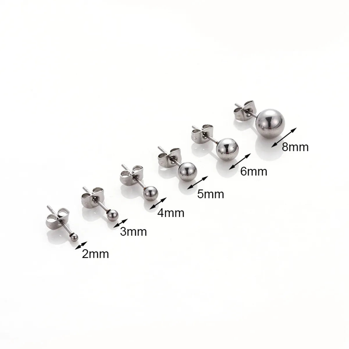 1 Pair Simple Style Geometric Metal Plating Ear Studs