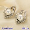 1 Pair Simple Style Geometric Plating 304 Stainless Steel Imitation Pearl 18K Gold Plated Ear Studs