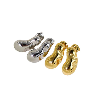 1 Pair Simple Style Geometric Plating 304 Stainless Steel 18K Gold Plated Ear Studs