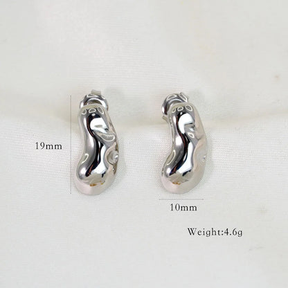 1 Pair Simple Style Geometric Plating 304 Stainless Steel 18K Gold Plated Ear Studs