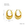 1 Pair Simple Style Geometric Plating 304 Stainless Steel Earrings