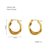 1 Pair Simple Style Geometric Plating 304 Stainless Steel Earrings