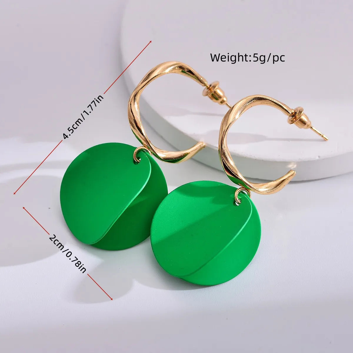 1 Pair Simple Style Geometric Plating Alloy Drop Earrings