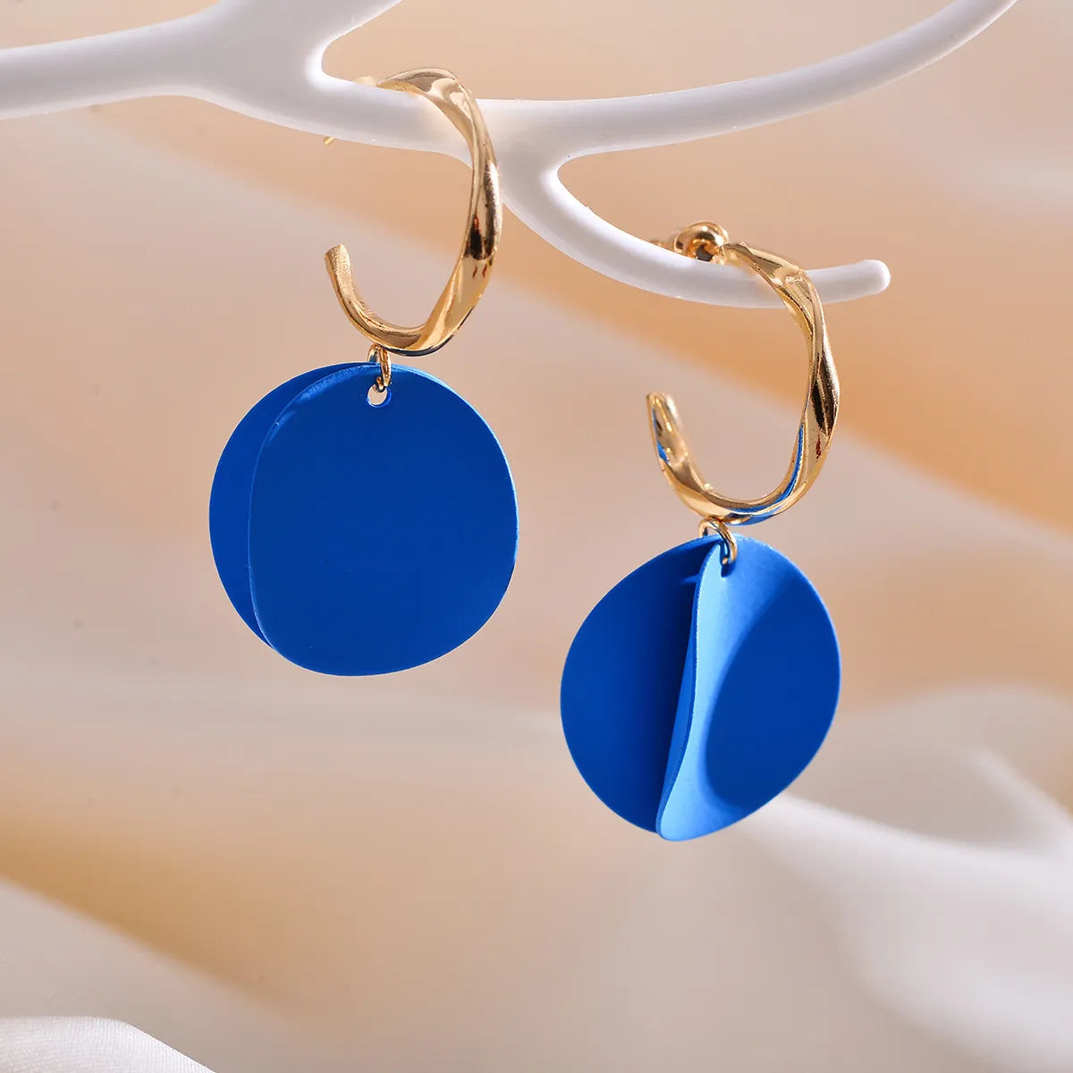 1 Pair Simple Style Geometric Plating Alloy Drop Earrings