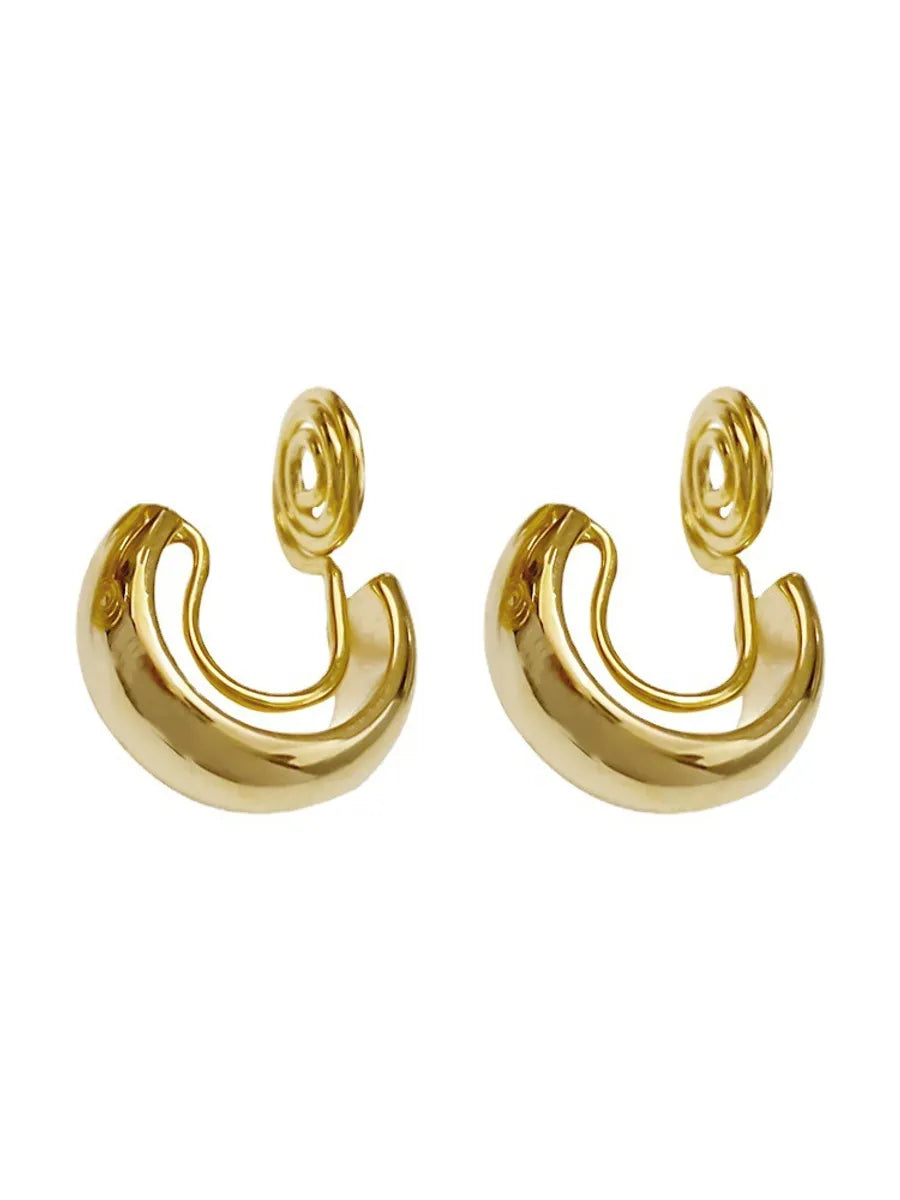 1 Pair Simple Style Geometric Plating Alloy Ear Studs