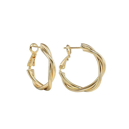 1 Pair Simple Style Geometric Plating Alloy Earrings