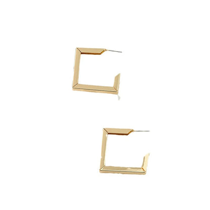 1 Pair Simple Style Geometric Plating Alloy Earrings