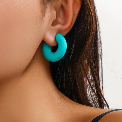 1 Pair Simple Style Geometric Plating Alloy Earrings