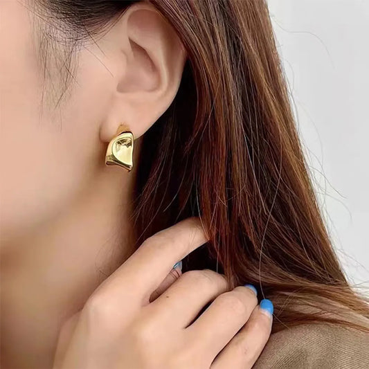 1 Pair Simple Style Geometric Plating Alloy Gold Plated Ear Studs