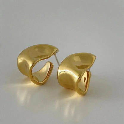 1 Pair Simple Style Geometric Plating Alloy Gold Plated Ear Studs