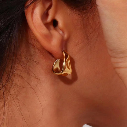 1 Pair Simple Style Geometric Plating Alloy Gold Plated Ear Studs