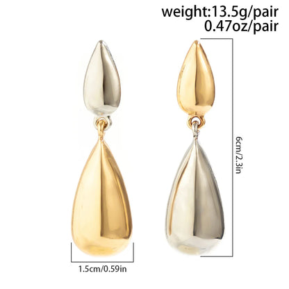 1 Pair Simple Style Geometric Plating CCB Drop Earrings