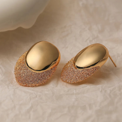 1 Pair Simple Style Geometric Plating Copper 18k Gold Plated Ear Studs