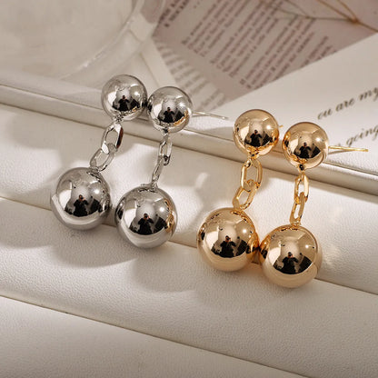 1 Pair Simple Style Geometric Plating Copper Drop Earrings