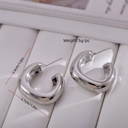 1 Pair Simple Style Geometric Plating Copper Ear Studs