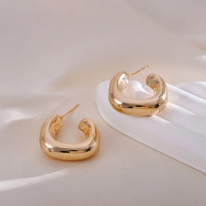 1 Pair Simple Style Geometric Plating Copper Ear Studs