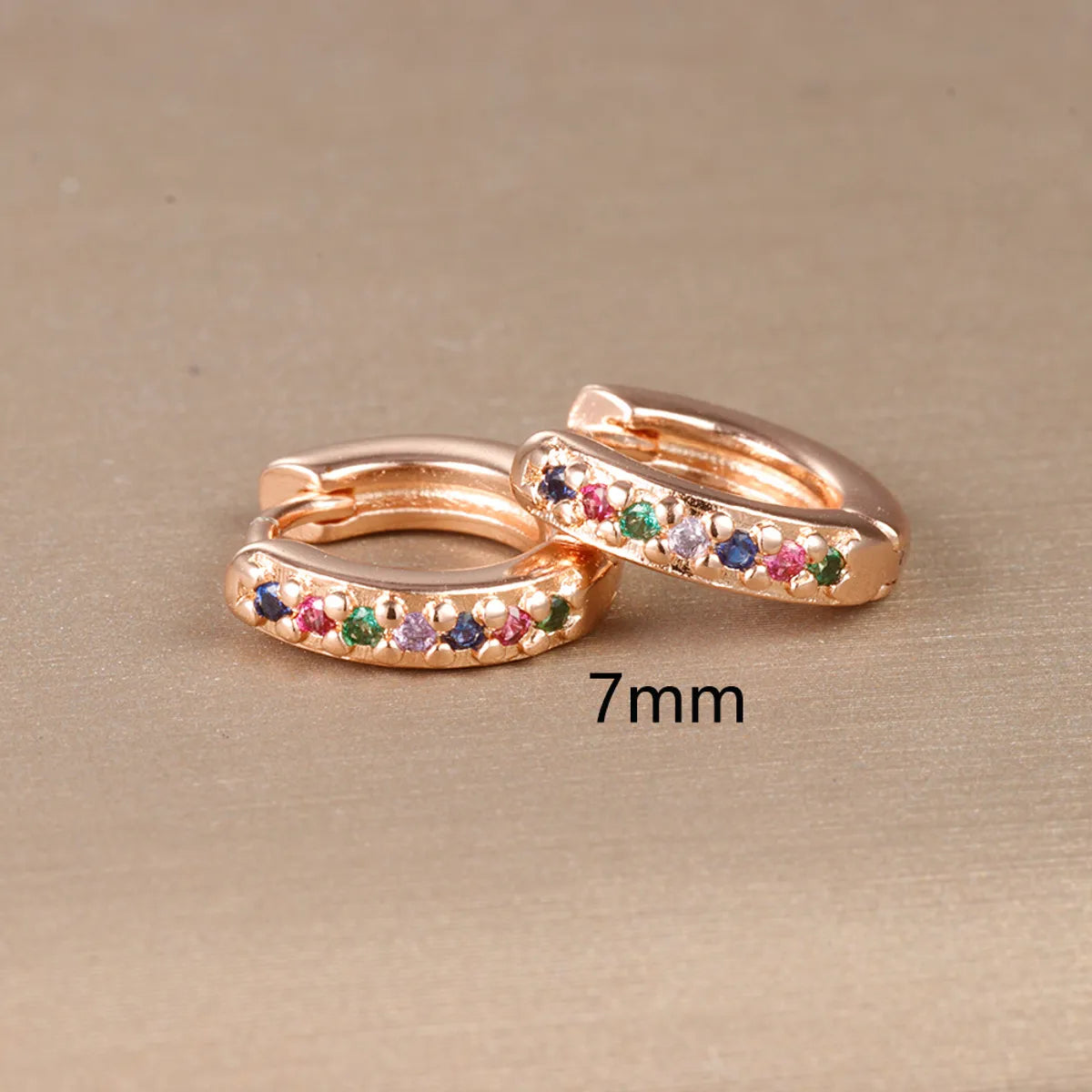 1 Pair Simple Style Geometric Plating Inlay Copper Rhinestones Earrings